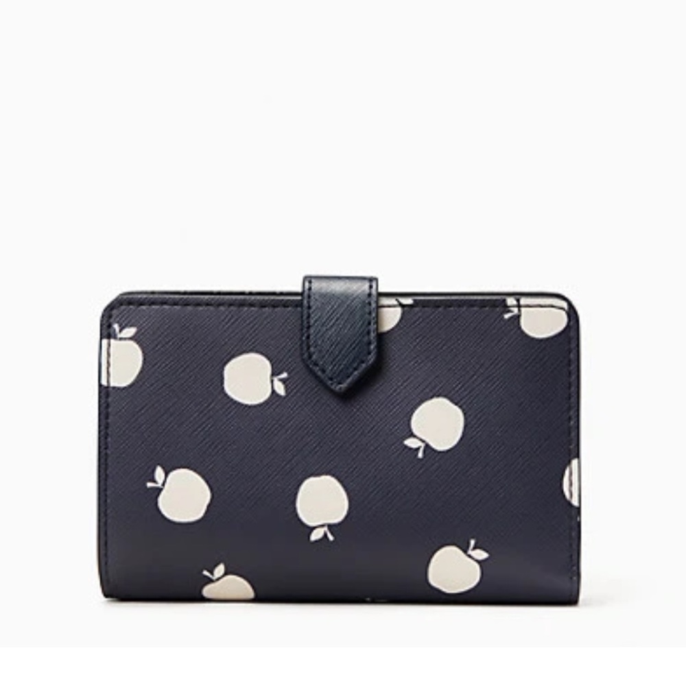 Kate Spade Staci Sm Satchel Orchard Toss Pr & Staci Lg White Apple Bifold Wallet - Picture 16 of 16